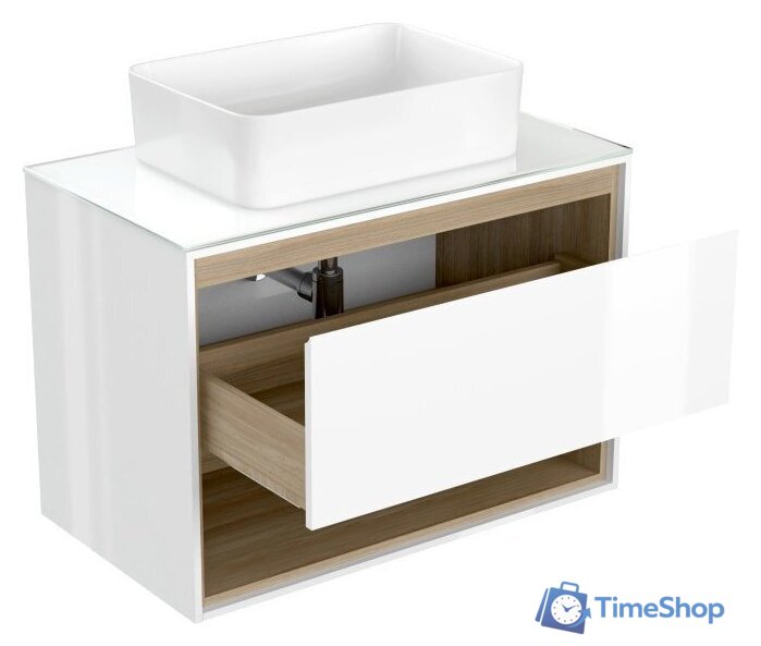  Cersanit Тумба под умывальник со столешницей Louna 80 SZ-LOU80-BL/WH - Изображение №2 — Интернет-магазин Time-Shop