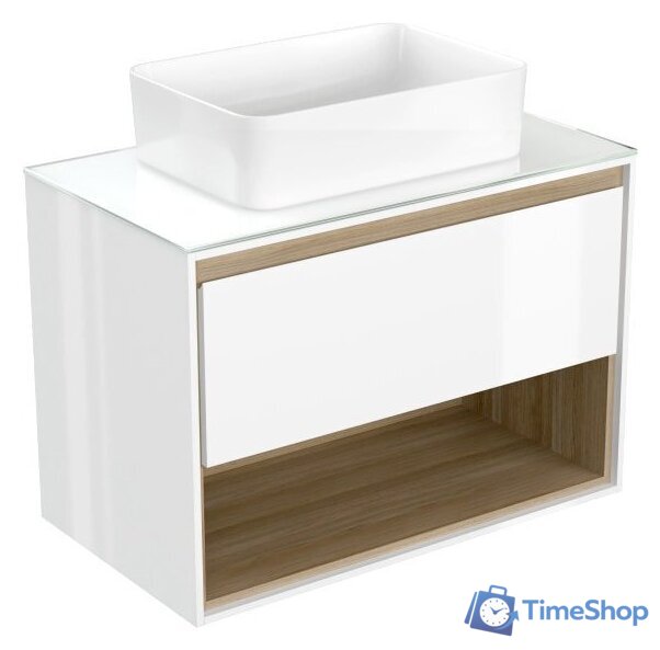  Cersanit Тумба под умывальник со столешницей Louna 80 SZ-LOU80-BL/WH - Изображение №1 — Интернет-магазин Time-Shop