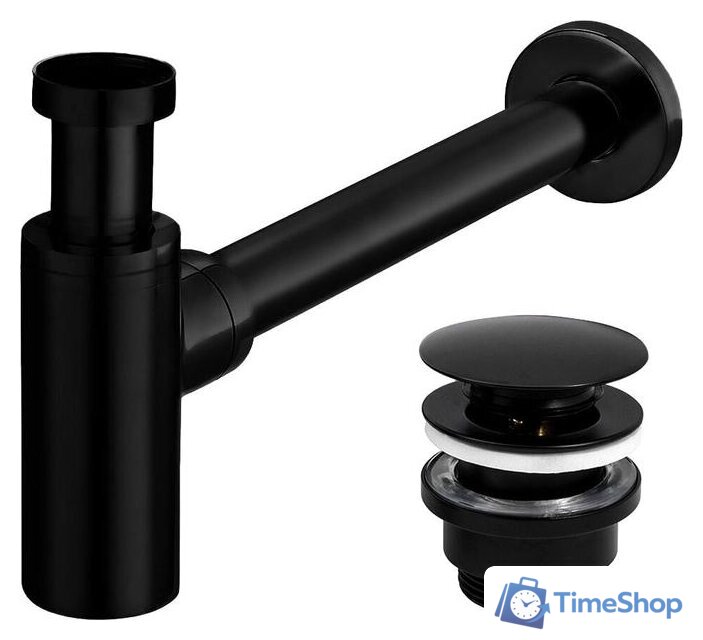 Сифон Rea Klik-Klak A5215 (черный матовый) - Изображение №1 — Интернет-магазин Time-Shop