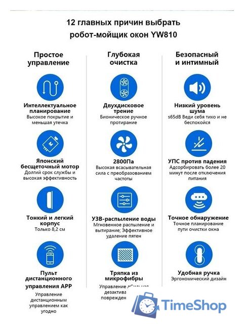 Робот для мытья окон Liectroux YW810 - Изображение №25 — Интернет-магазин Time-Shop