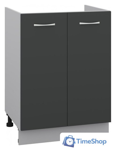 Шкаф напольный Кортекс-мебель Корнелия Лира НШ60м (антрацит) - Изображение №1 — Интернет-магазин Time-Shop