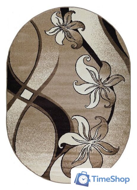 Ковер для жилой комнаты Витебские ковры Эспрессо овал f1673z7o (3x5) - Изображение №1 — Интернет-магазин Time-Shop