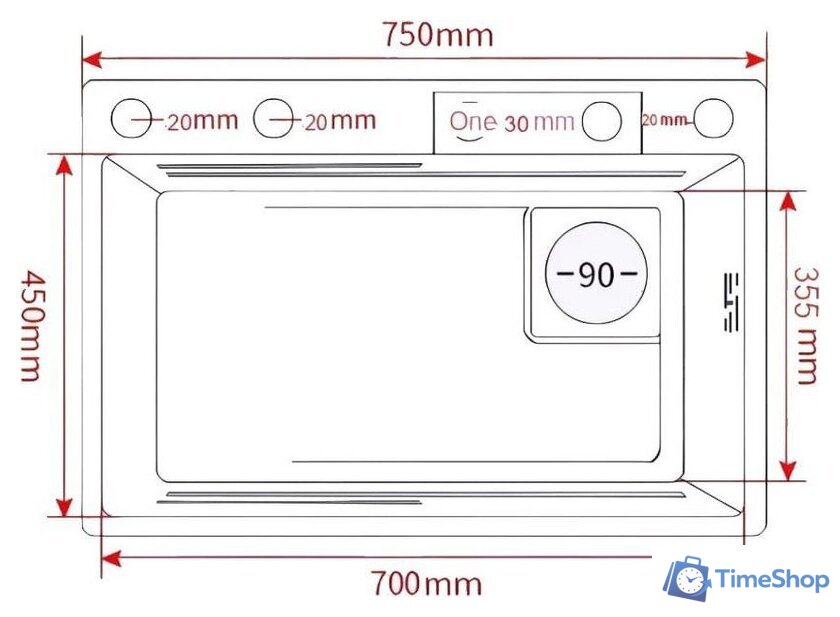Кухонная мойка Diadonna DS7545B - Изображение №13 — Интернет-магазин Time-Shop
