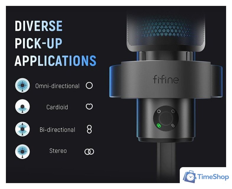 Проводной микрофон FIFINE A9 (черный) - Изображение №6 — Интернет-магазин Time-Shop