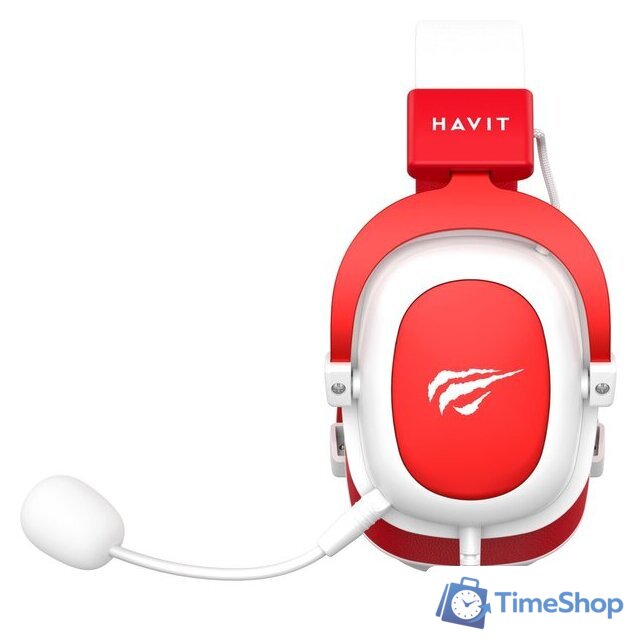 Наушники Havit Gamenote H2002d (белый/красный) - Изображение №3 — Интернет-магазин Time-Shop