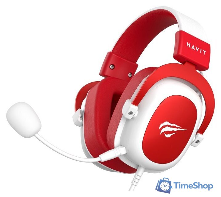 Наушники Havit Gamenote H2002d (белый/красный) - Изображение №5 — Интернет-магазин Time-Shop