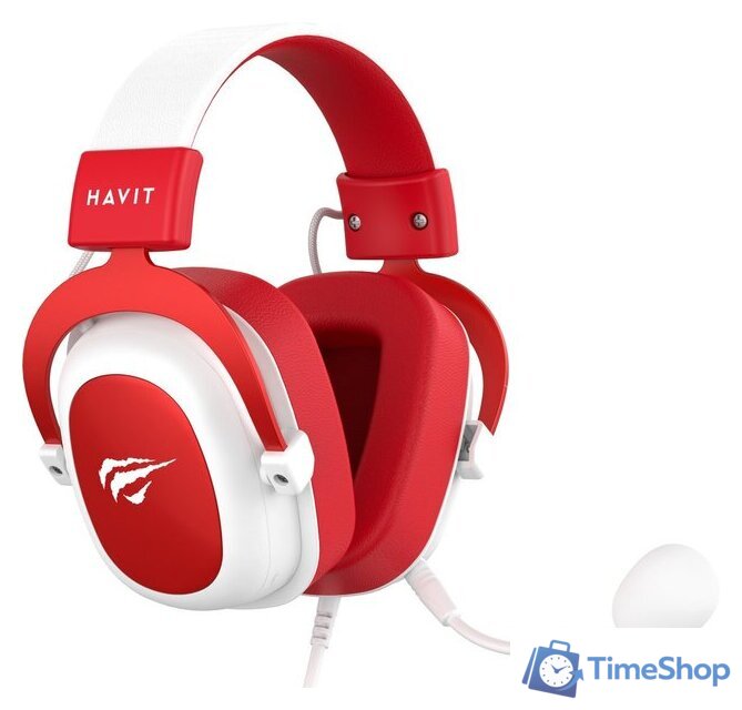 Наушники Havit Gamenote H2002d (белый/красный) - Изображение №2 — Интернет-магазин Time-Shop