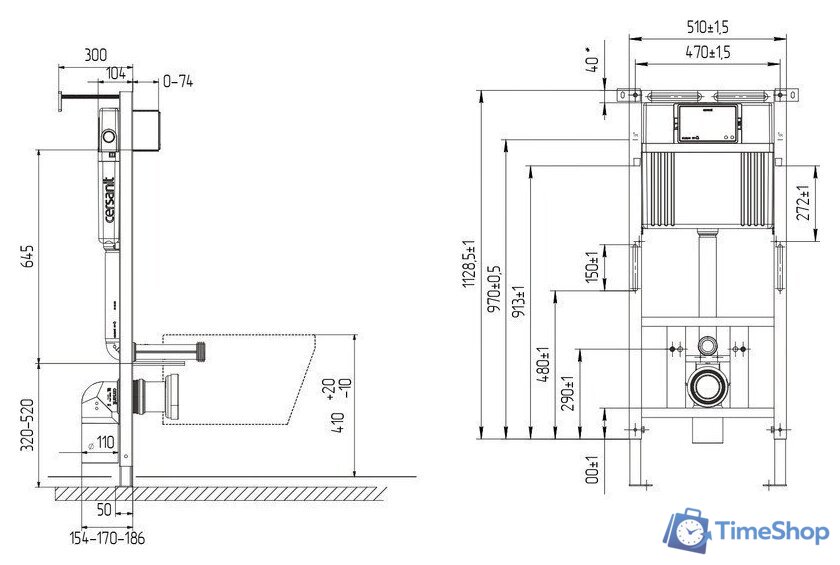 Инсталляция для унитаза Cersanit Aqua 50 Prime P 68178 - Изображение №13 — Интернет-магазин Time-Shop