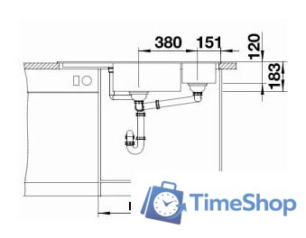 Кухонная мойка Blanco Delta II 525867 - Изображение №2 — Интернет-магазин Time-Shop