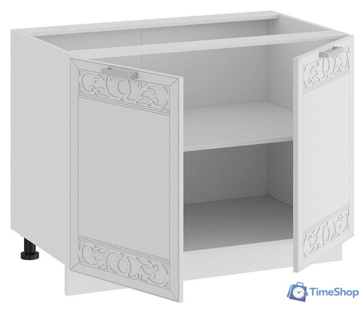 Шкаф напольный Трия Долорес 1Н8 (сноу) - Изображение №2 — Интернет-магазин Time-Shop