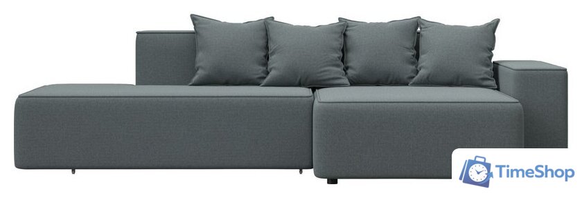 Угловой диван Лига диванов Лига-079 правый 129813 (рогожка амур 07 серый) - Изображение №1 — Интернет-магазин Time-Shop