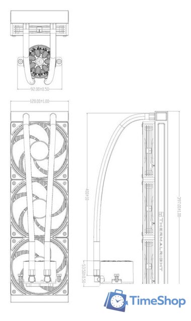 Система жидкостного охлаждения для процессора Thermalright Aqua Elite 360 ARGB V6 (черный) - Изображение №9 — Интернет-магазин Time-Shop