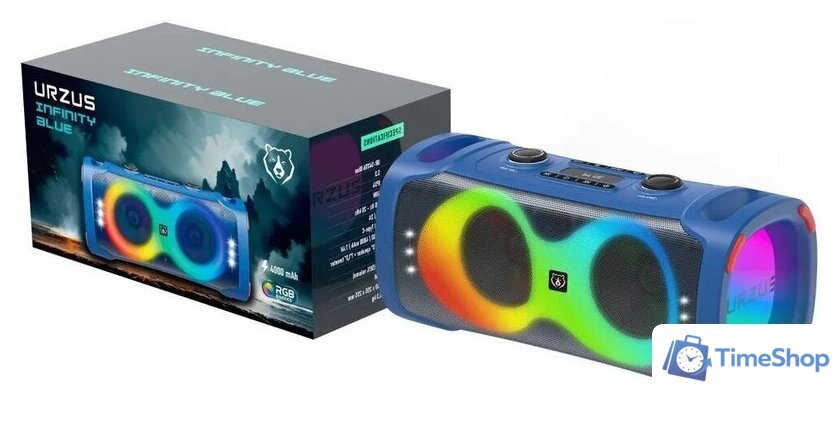 Беспроводная колонка URZUS Infinity (синий) - Изображение №5 — Интернет-магазин Time-Shop