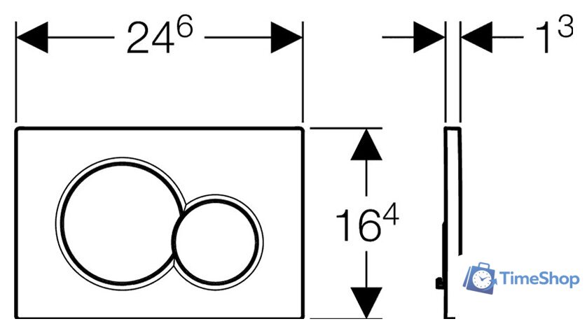 Панель смыва Geberit Sigma 01 115.770.11.5 (белый) - Изображение №2 — Интернет-магазин Time-Shop