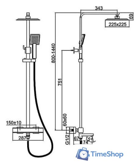 Душевая система  Ledeme L2424D - Изображение №10 — Интернет-магазин Time-Shop