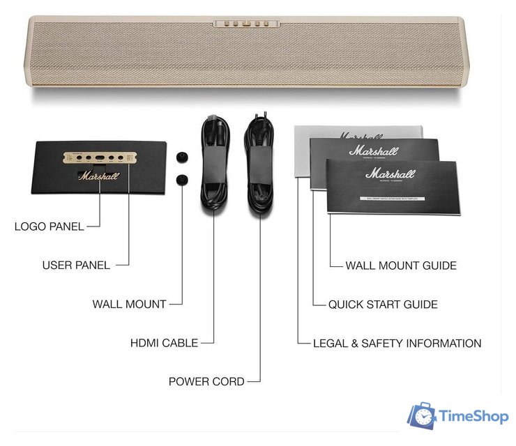 Саундбар Marshal Heston 60 (бежевый) - Изображение №6 — Интернет-магазин Time-Shop