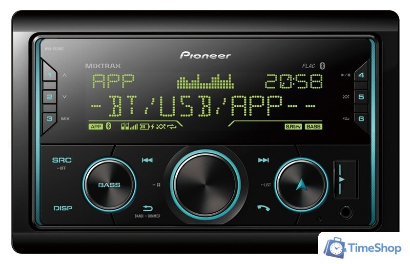 USB-магнитола Pioneer MVH-S620BT - Изображение №1 — Интернет-магазин Time-Shop
