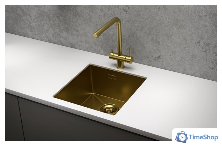 Кухонная мойка Granula GR-4445U (золото сатин) - Изображение №2 — Интернет-магазин Time-Shop