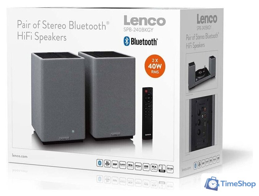 Полочная акустика Lenco SPB-240BKGY - Изображение №8 — Интернет-магазин Time-Shop