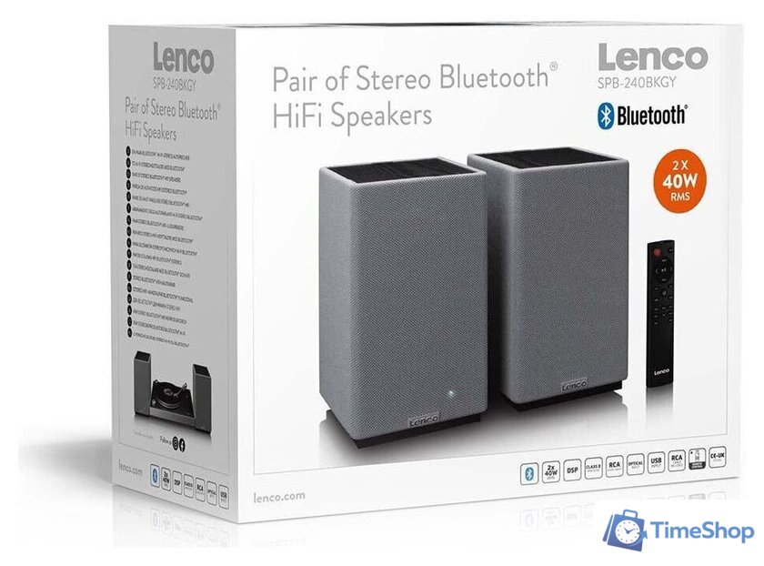 Полочная акустика Lenco SPB-240BKGY - Изображение №9 — Интернет-магазин Time-Shop