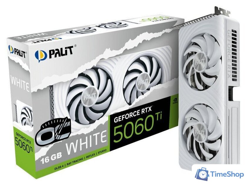 Видеокарта Palit GeForce RTX 5060 Ti White OC 16GB NE7506TU19T1-GB2061M - Изображение №11 — Интернет-магазин Time-Shop