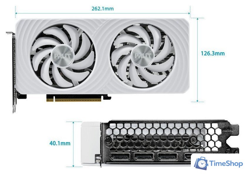 Видеокарта Palit GeForce RTX 5060 Ti White OC 16GB NE7506TU19T1-GB2061M - Изображение №10 — Интернет-магазин Time-Shop