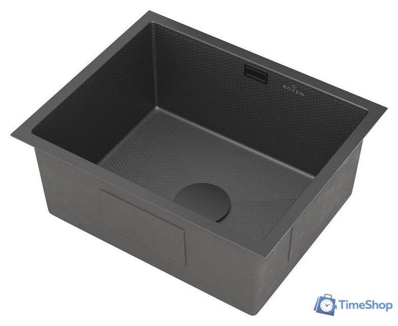 Кухонная мойка Roxen Uno 560210-54BS под столешницу графит/текстурная поверхность (ролл-мат, дозатор, сифон) - Изображение №5 — Интернет-магазин Time-Shop