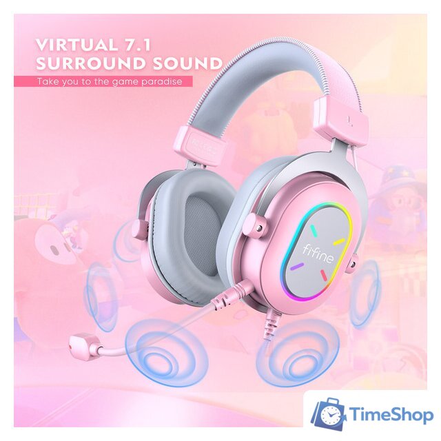 Наушники FIFINE H6X (розовый) - Изображение №3 — Интернет-магазин Time-Shop