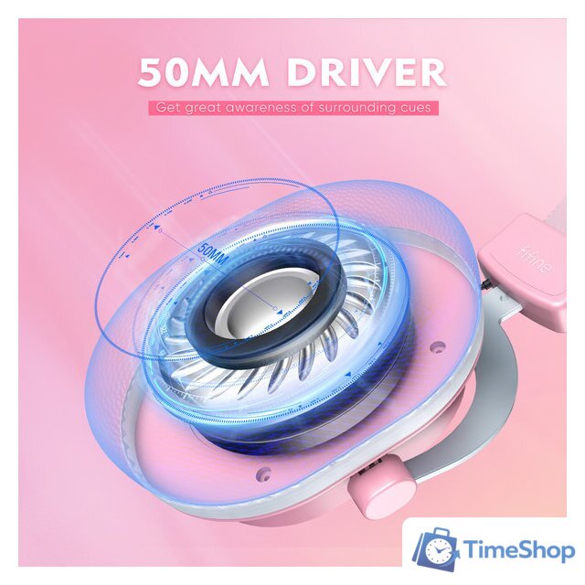 Наушники FIFINE H6X (розовый) - Изображение №6 — Интернет-магазин Time-Shop