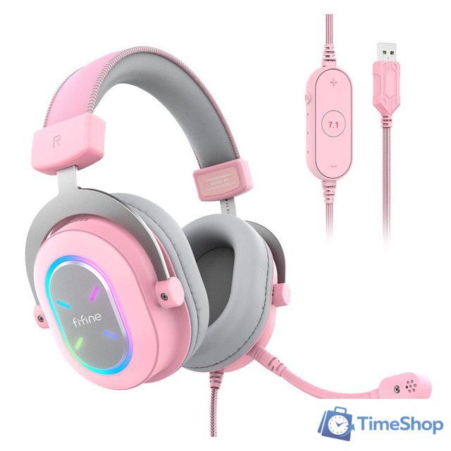 Наушники FIFINE H6X (розовый) - Изображение №2 — Интернет-магазин Time-Shop