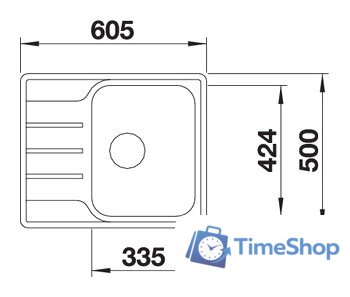 Кухонная мойка Blanco Lemis 45 S-IF Mini - Изображение №3 — Интернет-магазин Time-Shop