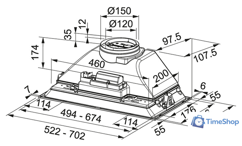 Кухонная вытяжка Franke Inca Smart FBI 705 XS HCS 305.0599.510 - Изображение №2 — Интернет-магазин Time-Shop