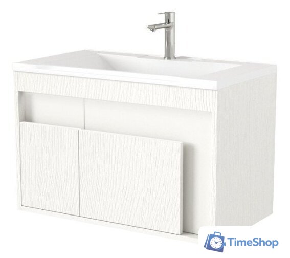  Дабер Тумба под умывальник 016 Тобага/Эридан 80 Т16.8Т.0.5_light (с подсветкой, белый древесный) - Изображение №1 — Интернет-магазин Time-Shop