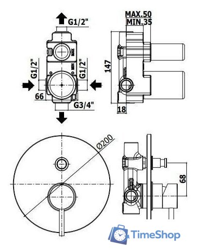 Смеситель Paffoni Light LIG015NO - Изображение №2 — Интернет-магазин Time-Shop