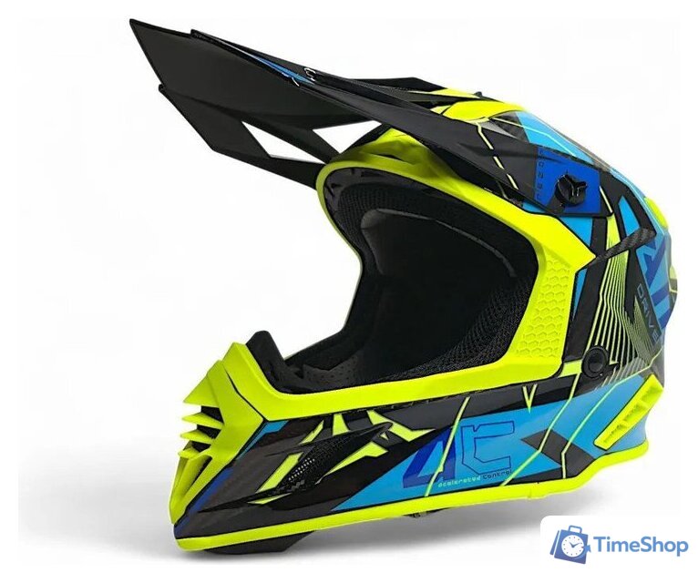 Мотошлем AIM RH855 Carbon Razor RH855R-DYB-L (L, желтый/синий) - Изображение №3 — Интернет-магазин Time-Shop