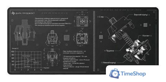 Коврик для стола Дарк Проджект MD3a Aquamarine Black - Изображение №1 — Интернет-магазин Time-Shop