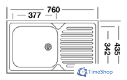 Кухонная мойка Kromevye ЕС 240 D - Изображение №3 — Интернет-магазин Time-Shop