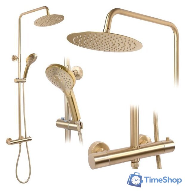 Душевая система  Rea Vincent Matt Gold REA-P6602 - Изображение №1 — Интернет-магазин Time-Shop