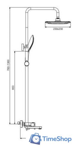 Душевая система  Gappo G2448-9 - Изображение №2 — Интернет-магазин Time-Shop