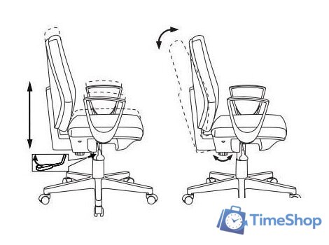 Офисное кресло Бюрократ CH-545/38-415 (черный) - Изображение №5 — Интернет-магазин Time-Shop