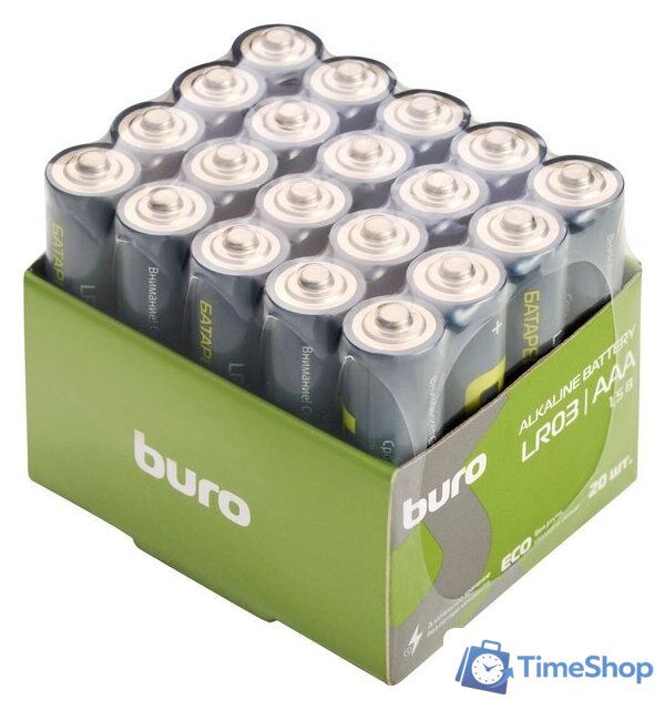 Батарейка Buro Alkaline LR03 AAA (20 шт) - Изображение №1 — Интернет-магазин Time-Shop