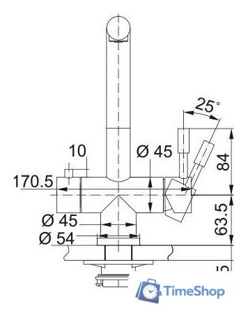 Смеситель Franke Atlas Clear Water PVD 120.0745.585 - Изображение №3 — Интернет-магазин Time-Shop