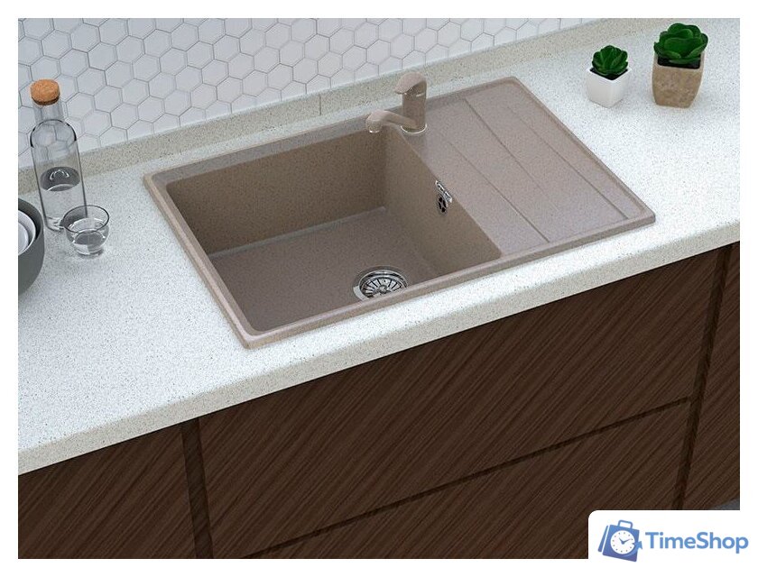 Кухонная мойка GranFest GF-LV-760L (песочный) - Изображение №3 — Интернет-магазин Time-Shop