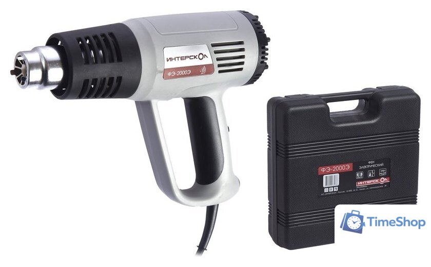 Промышленный фен Интерскол ФЭ-2000Э (с кейсом) - Изображение №1 — Интернет-магазин Time-Shop