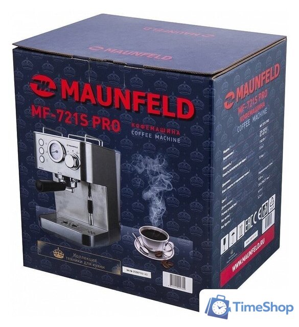 Рожковая кофеварка MAUNFELD MF-721S Pro - Изображение №9 — Интернет-магазин Time-Shop