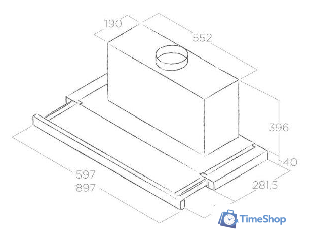 Кухонная вытяжка Elica Elite 35 GRIX/A/90 - Изображение №2 — Интернет-магазин Time-Shop