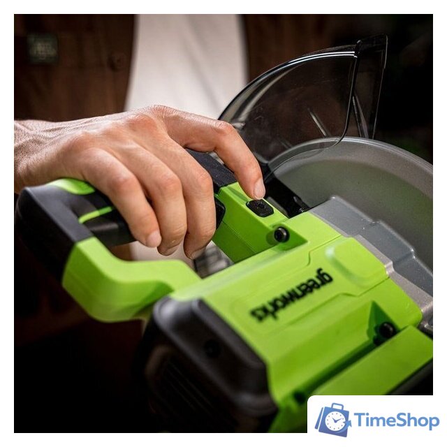Торцовочная пила Greenworks GD24MS216 1501707UG (с 1-им АКБ) - Изображение №20 — Интернет-магазин Time-Shop