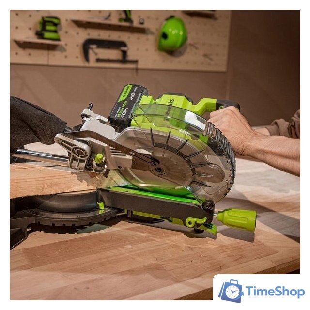 Торцовочная пила Greenworks GD24MS216 1501707UG (с 1-им АКБ) - Изображение №24 — Интернет-магазин Time-Shop