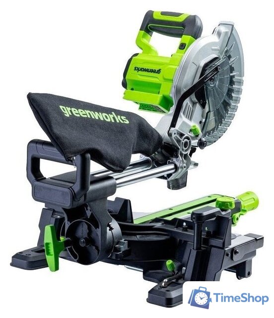 Торцовочная пила Greenworks GD24MS216 1501707UG (с 1-им АКБ) - Изображение №7 — Интернет-магазин Time-Shop