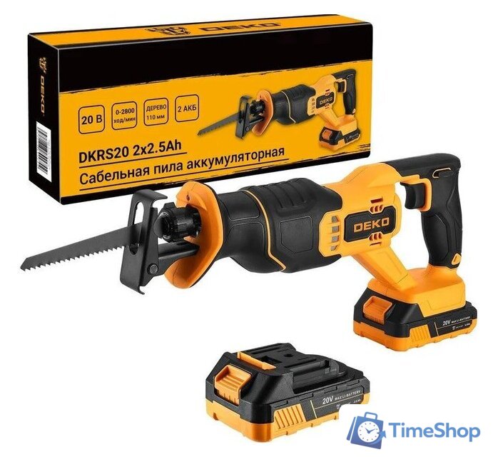 Сабельная пила Deko DKRS20 085-1129 (с 2-мя АКБ) - Изображение №1 — Интернет-магазин Time-Shop